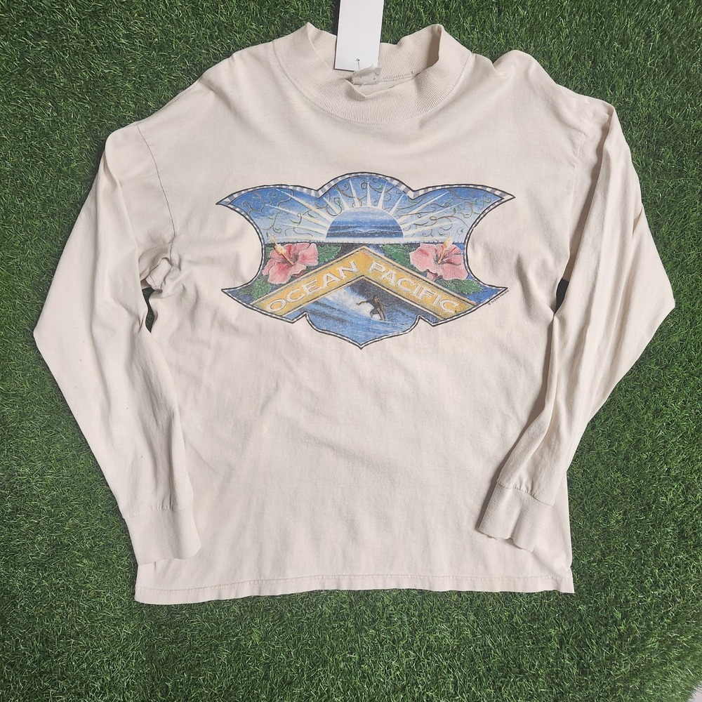 80s Ocen Pacific Surfboards Surfing Shirt Size Xl Made In USA Vintage Surf Skate